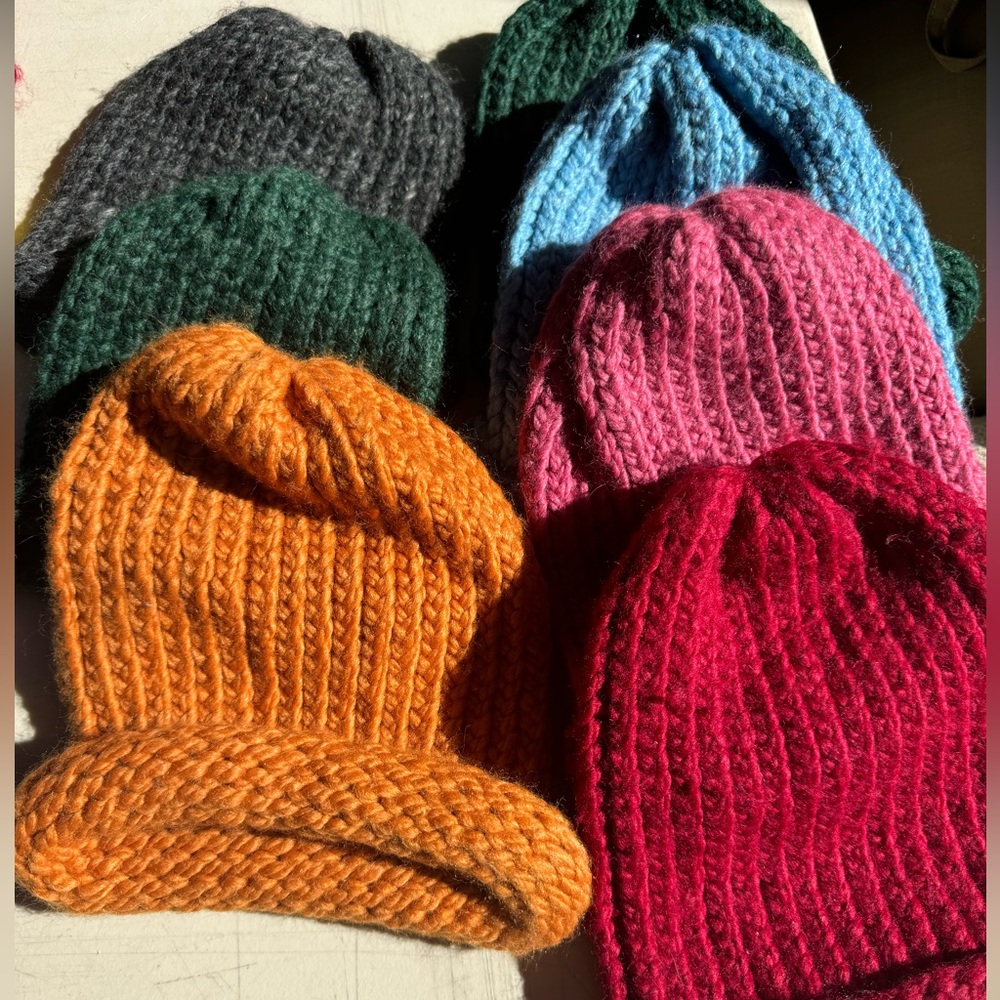 Hand made warm knit beanies brand new